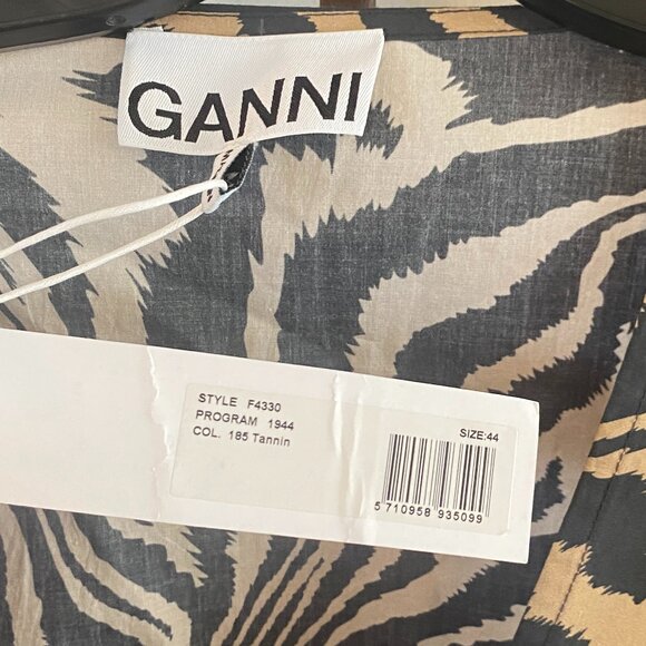 GANNI Zebra Print Wrap Top - Picture 8 of 9